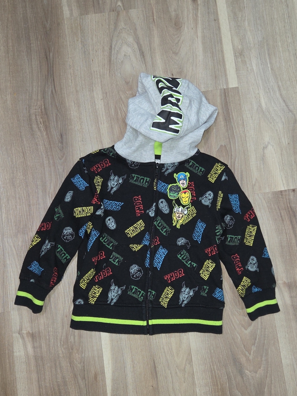 •Marvel• Toddler Boy Zip Up Hooded Jacket